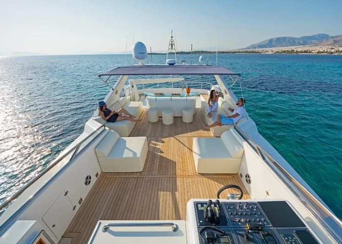 rent yacht Greece, outdoor dining, Boat Rental Greece