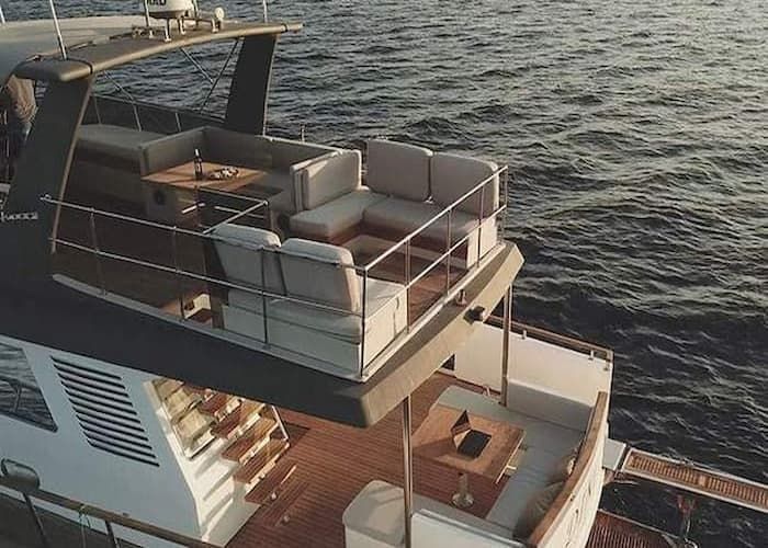 yacht interior, Santorini yacht, luxury yacht